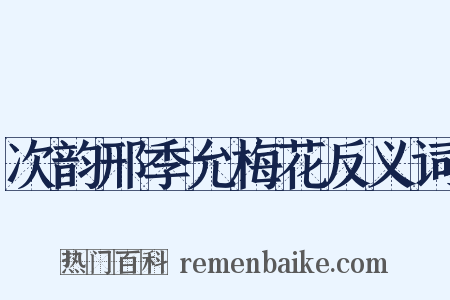 次韵邢季允梅花反义词是什么意思的图片